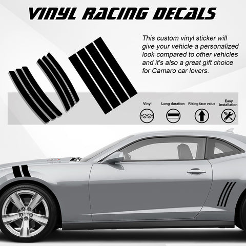 Racing Style Side Vent Fender Stripes Decal Cover For Chevrolet Camaro 2010-15