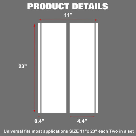 x xotic tech Fender Stripes Hash Marks KK Vinyl Decal Universal for Car Truck Sticker Racing Stripe 11"x23"