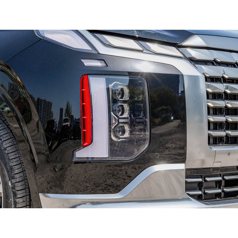 Glossy Red Front Fog Light Air Inlet Cover Trim For Hyundai Palisade 2023-2025