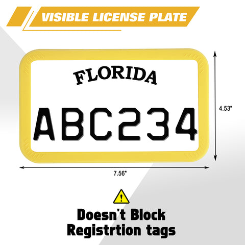 x xotic tech Motorcycle Silicone License Plate Frames, Motorbike License Plate Holder, Rust Proof, Rattle Proof, Weather Proof