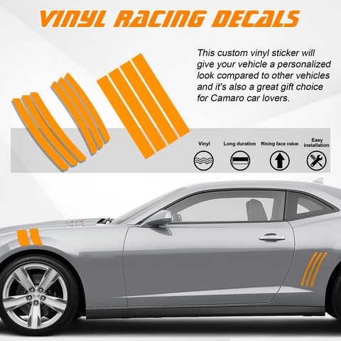 Racing Style Side Vent Fender Stripes Decal Cover For Chevrolet Camaro 2010-15