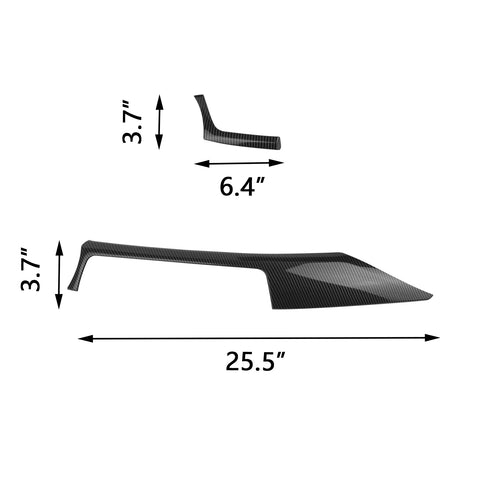 Carbon Fiber ABS Center Console Lower Strip CD Panel Frame Trim For BMW F30 F31