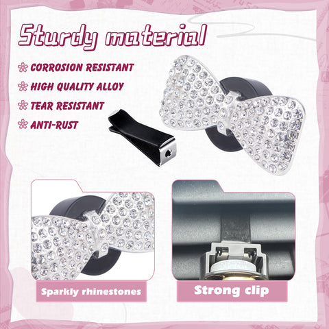 Bling Car Air Fresheners Rhinestone Diffuser Vent Clips Decor Universal Fit