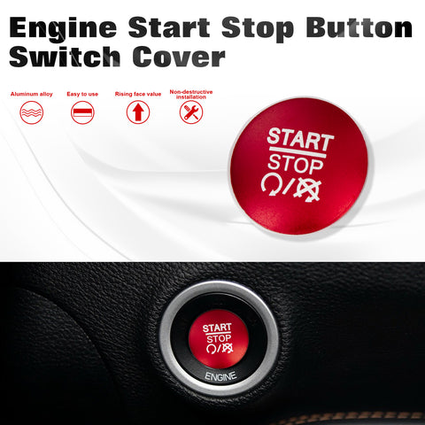 Alloy Engine Start Stop Push Button Cover For Dodge Charger Challenger 2010-2022