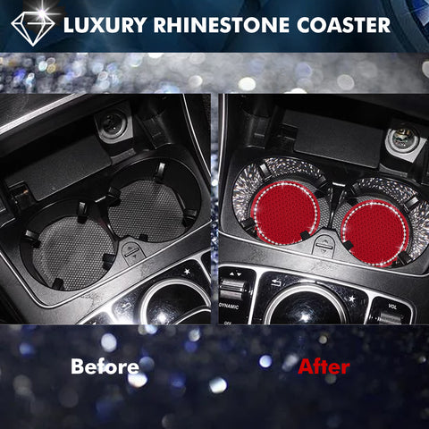 2.75 Inch Silicone Bling Car Cup Holder Insert Coaster Auto Interior Accessories