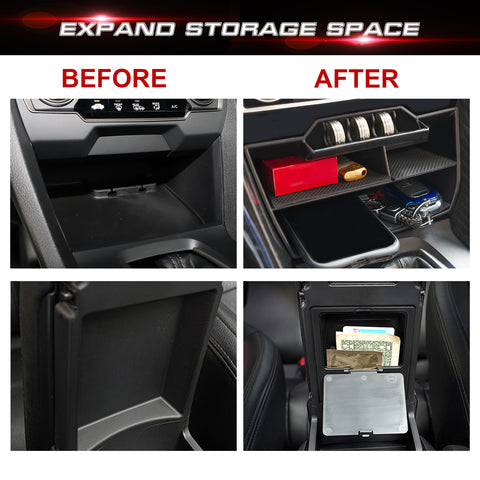 Center Console Tray Armrest Secret Storage Container For Honda Civic 2016-21