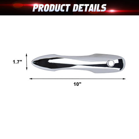 4pcs Chrome Side Door Handle Overlay Cover Trim For Toyota Camry Corolla Avalon