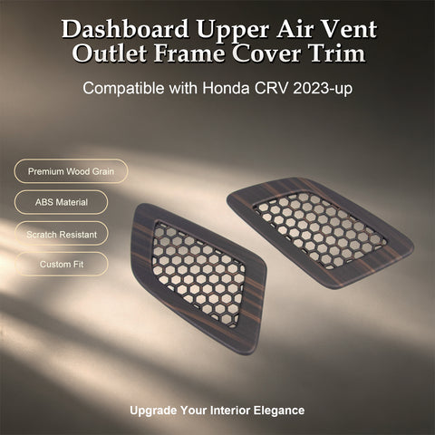 Wood/ Carbon Look Dash Side AC Vent Outlet Cover Accessories For Honda CRV 2023+