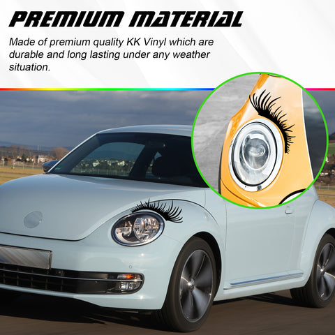 Xotic Tech CarLashes Car Headlight Eyelashes Stickers Fashion Fake Cute Decal Universal for Car Truck Headlamp Headlight