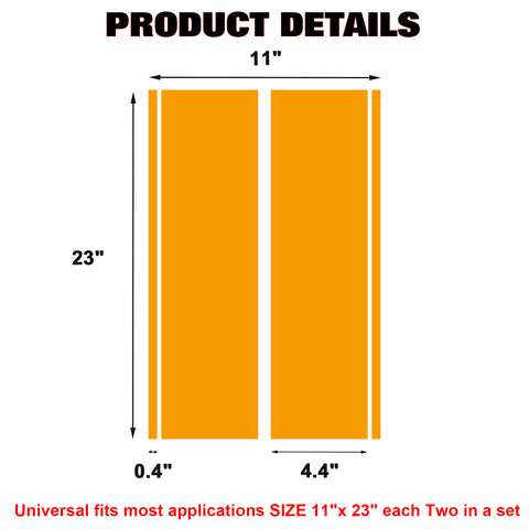 x xotic tech Fender Stripes Hash Marks KK Vinyl Decal Universal for Car Truck Sticker Racing Stripe 11"x23"