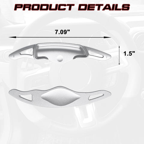 2x Aluminum Red Steering Wheel Paddle Shifter Extensions For Hyundai Genesis G70