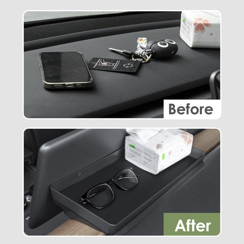 Center Console Organizer Dashboard Hidden Storage Tray Case for Tesla Model 3 Y