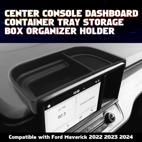 Center Console Dashboard Touch Screen Storage Container For Ford Maverick 2022-2024