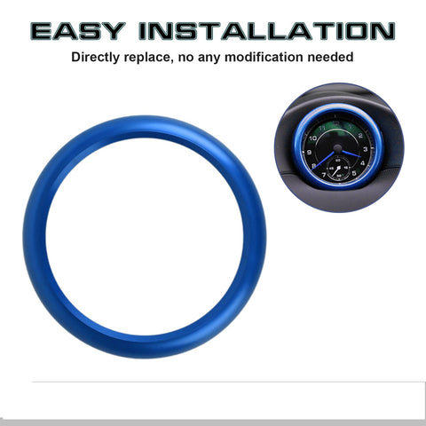 Sporty Blue Dashboard Center Clock Ring Cover For Porsche Cayenne 911 2012-up