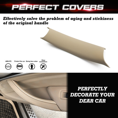 x xotic tech Door Pull Handle Cover Compatible with BMW X5 Series E70/E70 LCI 2008-2013, BMW X6 Series E71/E72 2008-2014, Inner Passenger Right Side Door Handle Protective Cover