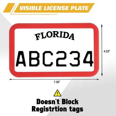 x xotic tech Motorcycle Silicone License Plate Frames, Motorbike License Plate Holder, Rust Proof, Rattle Proof, Weather Proof