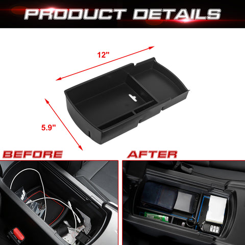 Central ABS Armrest Storage Box Grocery Holder w/Anti-Slip Pad For Accord 2018-22