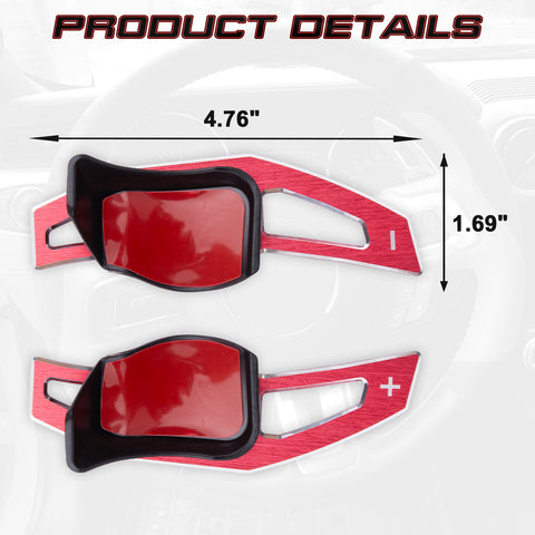 Red Aluminum Paddle Shifter Extension Kit For VW Golf MK6 2009-2014 Jetta 11-17