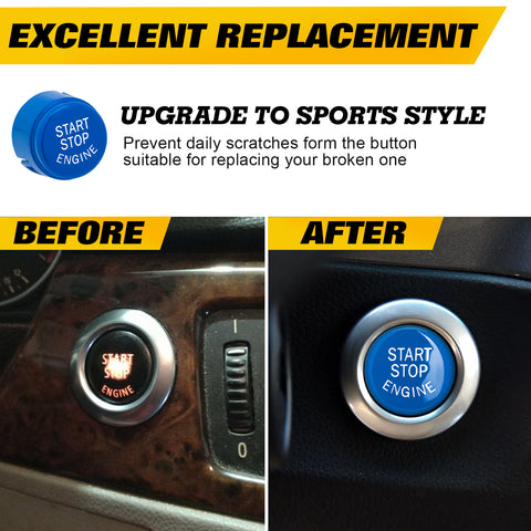 Glossy Red Engine Start Button Cover Trim For BMW 4/5/6/7 Series F01 F02 F10 F11