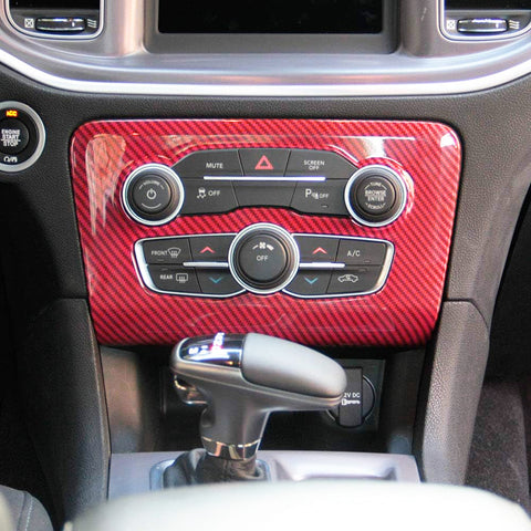 Carbon Look Air Conditioner Switch Panel Cover Trim for Dodge Charger 2015-25
