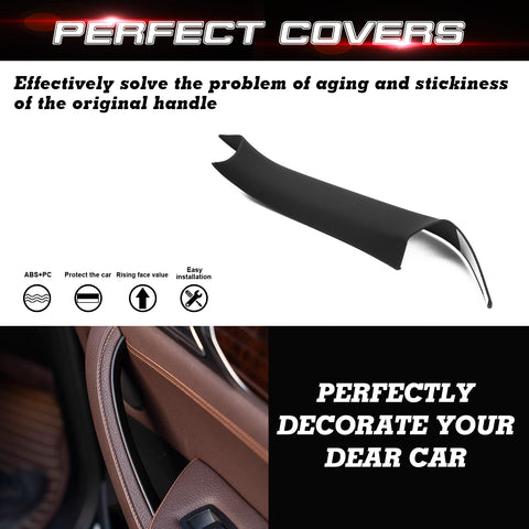 x xotic tech Car Inner Door Handle Covers, 1PC Front Passenger Side Door Pull Handle Cover Trim Compatible with BMW X3 F25 2010-2016, BMW X4 F26 2014-2017