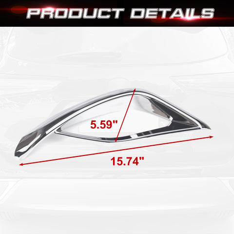 x xotic tech Rear Bumper Fog Light Lamp Cover Trim Compatible with Toyota Highlander 2020-up ABS Car Decoration Exterior Accessories, 2Pcs/Set