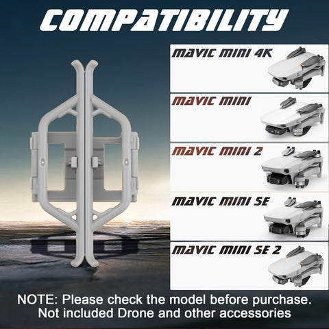 x xotic tech Landing Gear Compatible with DJI Mini 2/Mini 4k/Mavic Mini/Mini SE Drone Foldable Leg Extensions Light Weight Height Extender Protector Guard Accessory
