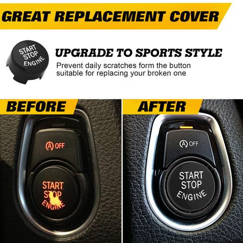 Red Car Engine Start Stop Switch Push Button Cover for BMW F30 F10 F15 F25 F48 X1 X3 X4 X5 X6 (F Class with OFF Button)