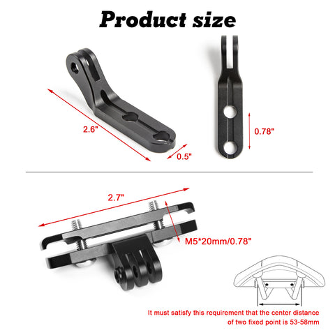 Bike Saddle Clamp Compatible with Garmin Varia RCT715 Tail Light Mount Combo, Universal Fit