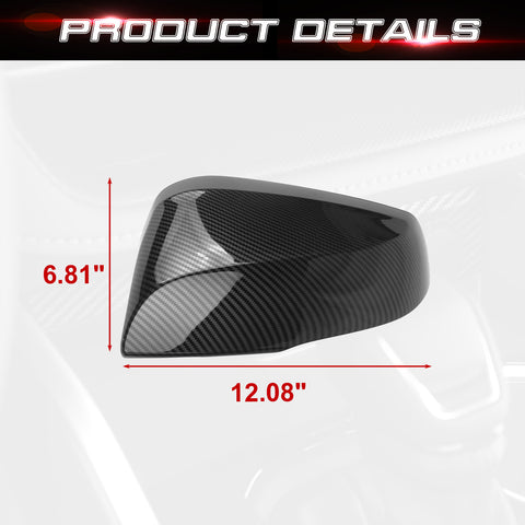 x xotic tech Carbon Fiber Style Rearview Mirror Cover Trim Molding Compatible with Toyota Highlander 2020+, Grand Highlander 2024+, RAV4 2019+, RAV4 Prime 2021+ ABS Car Decoration Exterior Accessories