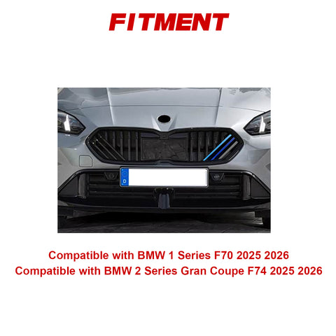 Tri-Colored Front Kidney Grille Strips Clip Cover For BMW 1 2 Series F70 F74