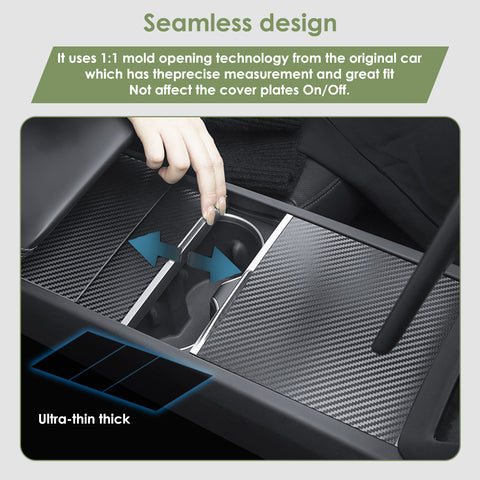 Center Console Wrap Cover Kit For Tesla Model 3 Highland Model Y Juniper 2025+