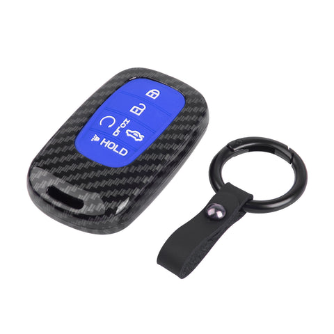 Carbon Style Shell+Silicone Cover Smart Key Fob Case Holder For Honda Civic Accord Pilot CR-V HR-V