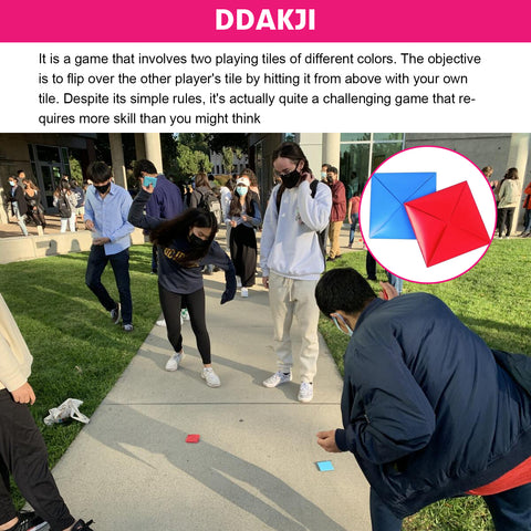 x xotic tech Gonggi Korean Game, Korean Folk Game Set, Korean Traditional Play Game- Jebi chagi, Gong-gi, Biseokchigi, Paeng-y, DDAKJI, Family Travel Party Games