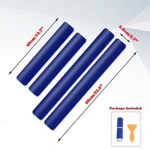 3D/4D Carbon Fiber Texture Door Sill Vinly Scratch Protection Cover Sticker