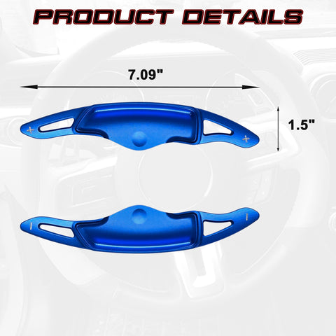 2x Aluminum Red Steering Wheel Paddle Shifter Extensions For Hyundai Genesis G70