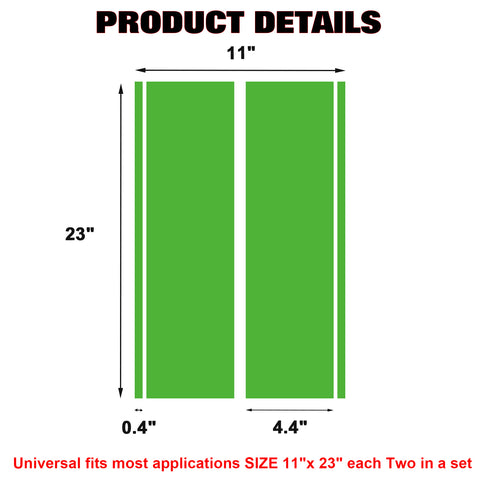 x xotic tech Fender Stripes Hash Marks KK Vinyl Decal Universal for Car Truck Sticker Racing Stripe 11"x23"
