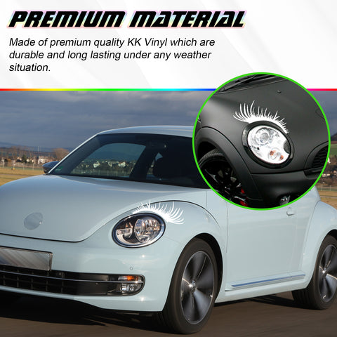 Xotic Tech CarLashes Car Headlight Eyelashes Stickers Fashion Fake Cute Decal Universal for Car Truck Headlamp Headlight