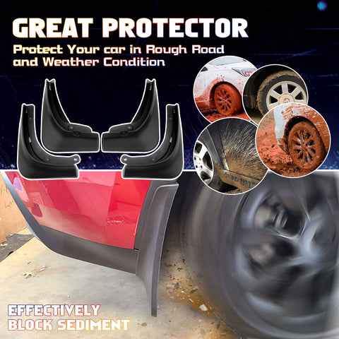 Set/4pcs Mud Flaps Splash Guards Protector Accessories Kit For Tesla 3 2016-2024