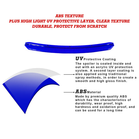 Xotic Tech Front Bumper Spoiler Splitter Diffuser Protector Detachable Middle Piece Replacement Compatible with Honda Accord Civic, Volkswagen MK5 MK6 MK7,Kia Optima,Mitsubishi Lancer