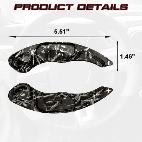 Black Forged Texture Paddle Shifter Extension For Ford Fusion Edge Lincoln MKX