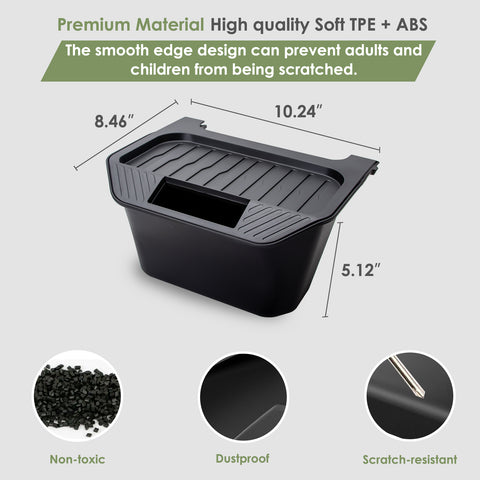 Rear Center Console Organizer Backseat Storage Box For Tesla Model Y Juniper 25+