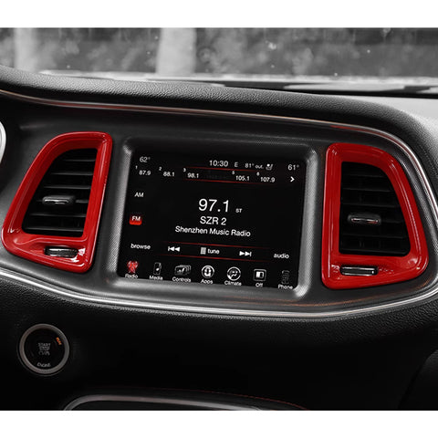 4X Center Console Air Conditioner Outlet Vent Cover Trim for Challenger 2015-up