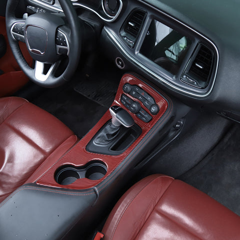 Car ABS Gear Shift Box Cover Frame Decor Overlay For Dodge Challenger 2015-up