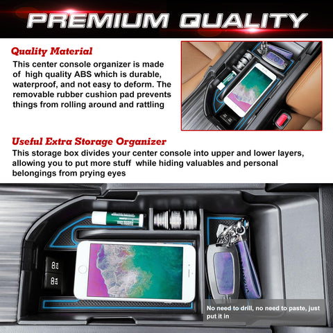 Center Console Organizer for Toyota Camry 2018-2024 Accessories Storage Tray