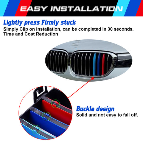 M-Colored Front Center Mesh Grille Insert Trims For BMW 7 Series G11 G12 2016-19