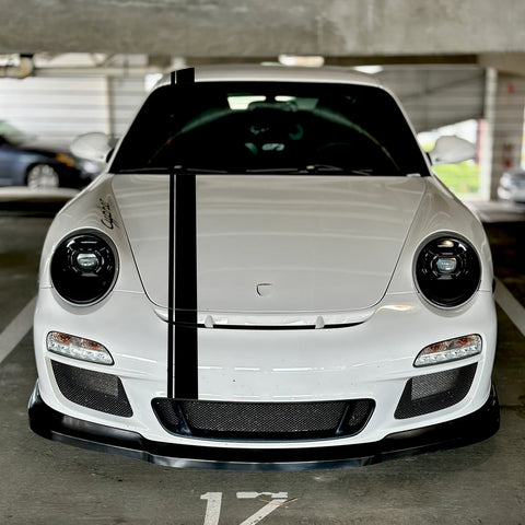 Xotic Tech Left Side Vinyl Stripe Car Body Decal Racing Rally Sporty Sticker for Porsche 911 Macan Cayenne Hood Roof Rear Trunk Black