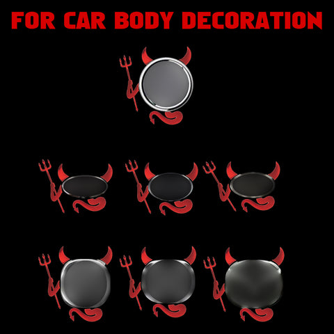 1pc x 3D Silver Chrome Devil Demon Sticker Decal Auto Car Emblem Decal Decoration