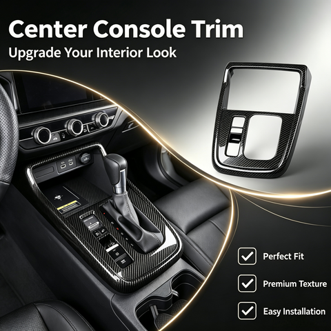 Wood/ Carbon Style Console Gear Shift Panel Trim Accessories For Honda CRV 23-up