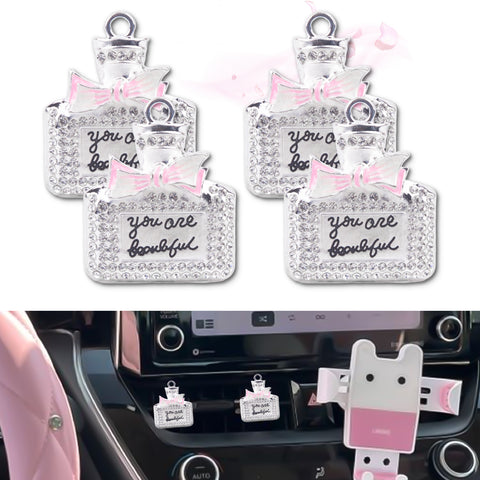 Bling Car Air Fresheners Rhinestone Diffuser Vent Clips Decor Universal Fit